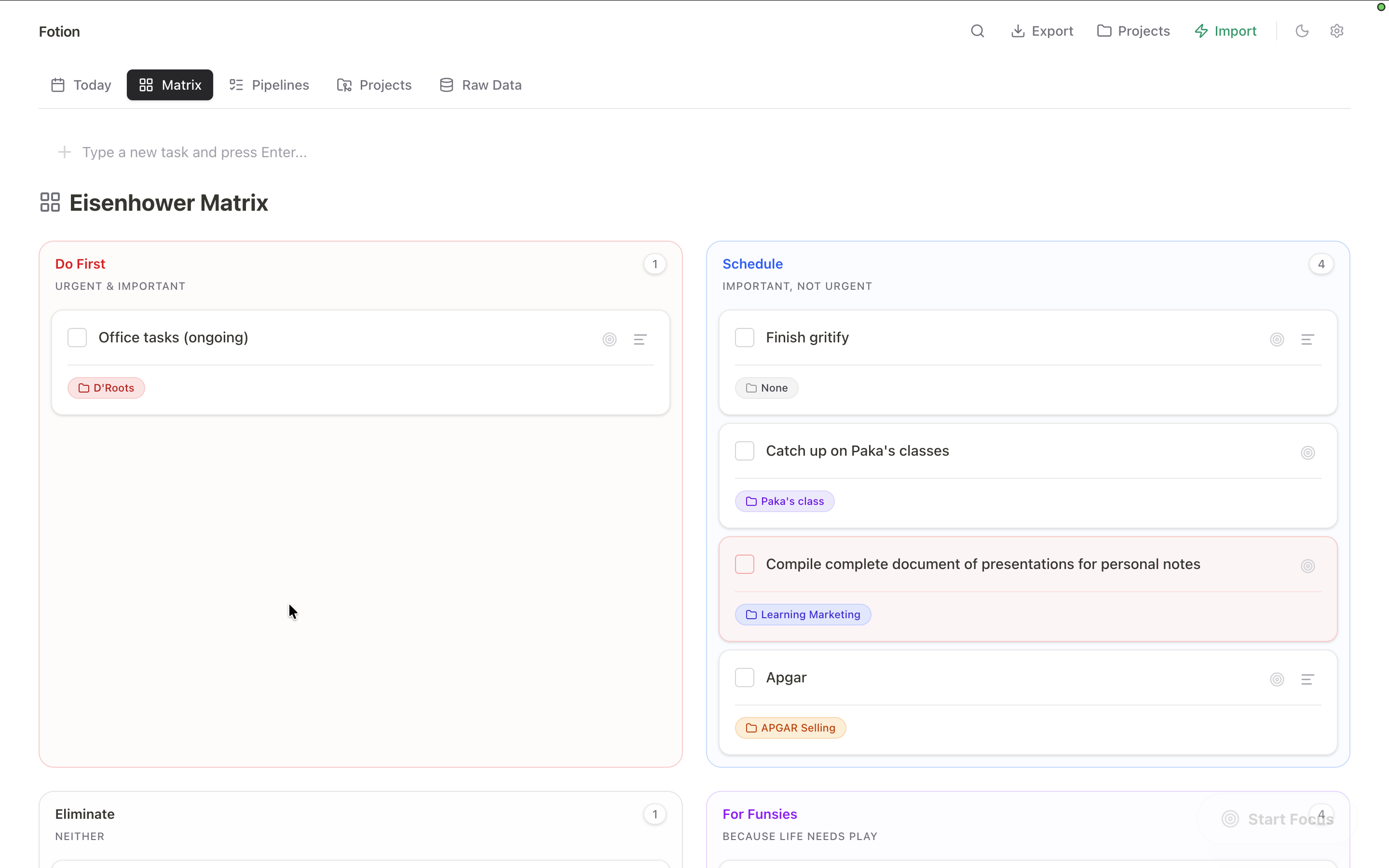 Fotion UI Preview