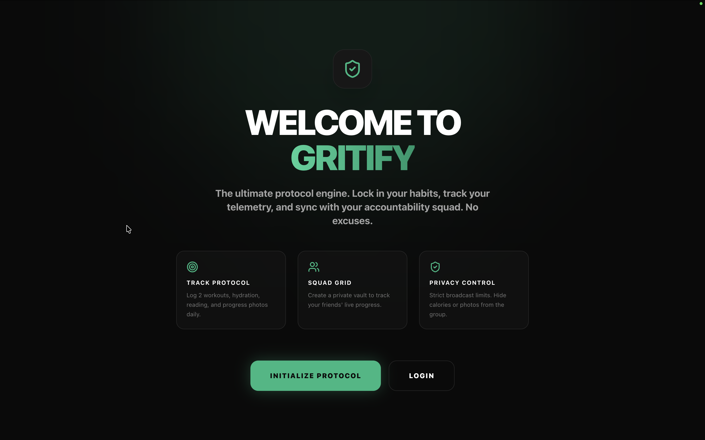 Gritify UI Preview
